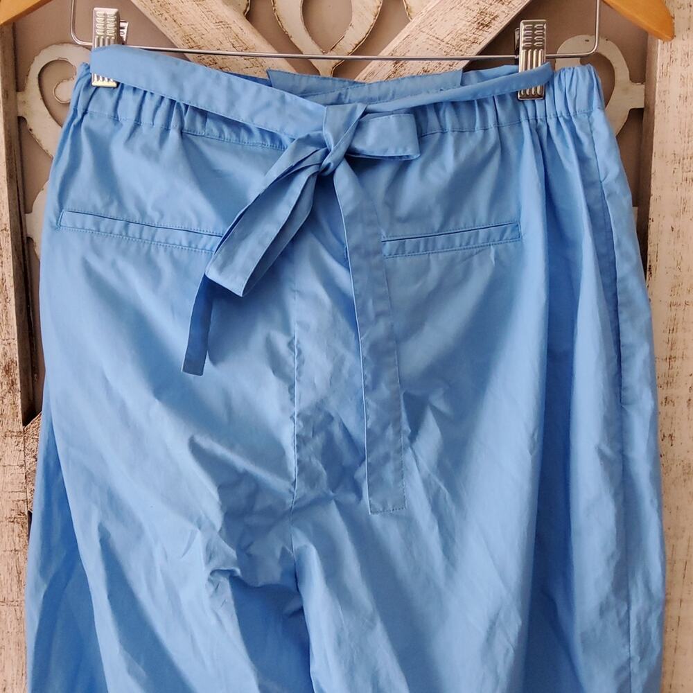 Nicholas Women's Taron Cotton High Waisted Button Fly Pants in Blue 6 - Picture 7 of 10